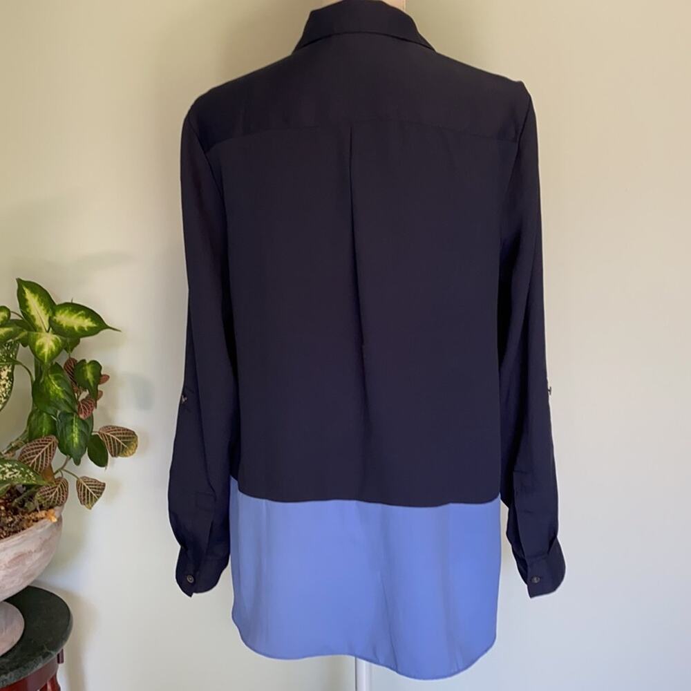 Stunning Talbots Color Block Blouse Size Medium - image 4